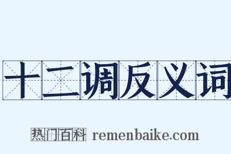 十二调反义词是什么意思的图片